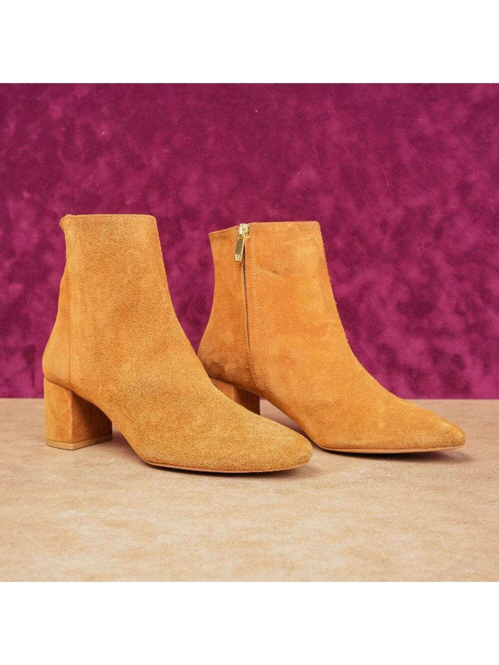 Bruno Magli Women Vinny Tan Suede Fashion Dress Ankle Boots 9.5US EUR 39.5